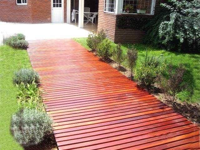 Deck exterior amplio